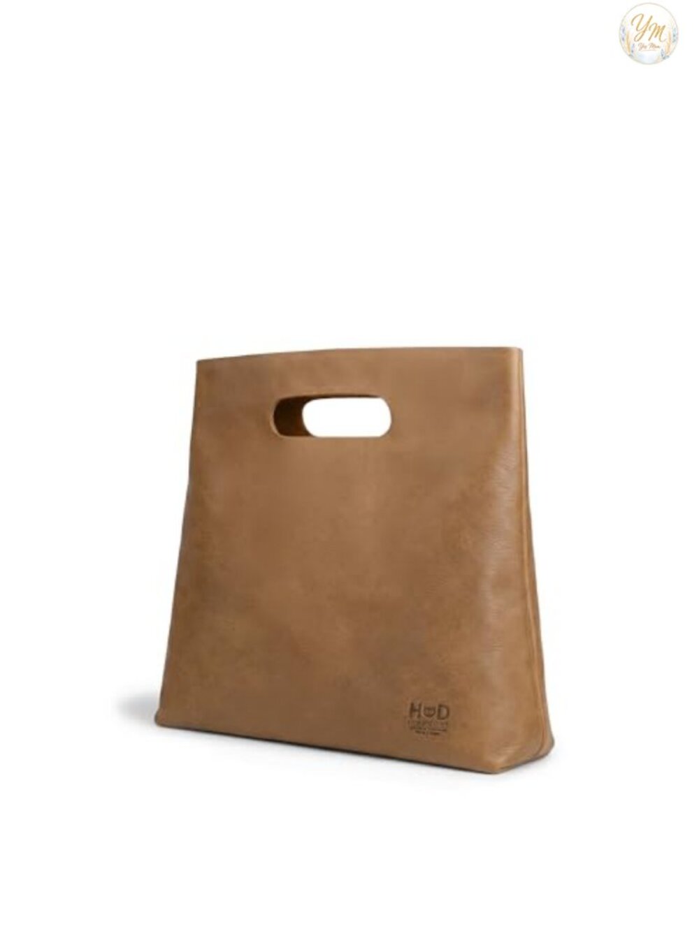 Handmade Leather Tote Bag for Women, Top-Handle Purse with Sheepskin